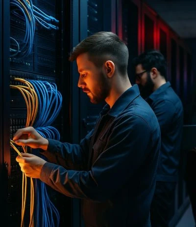 Tecnico IT installa e configura data center